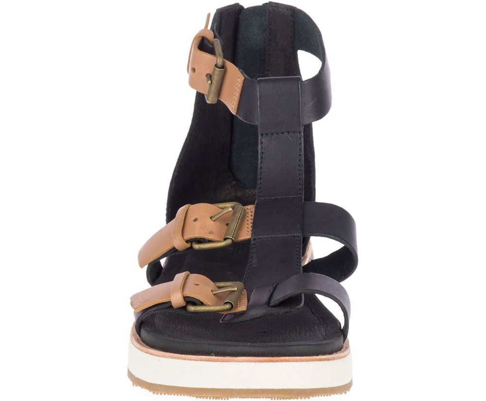 Sandalias Mujer - Merrell Roam Mid Buckle - Negras - UYJV-48512